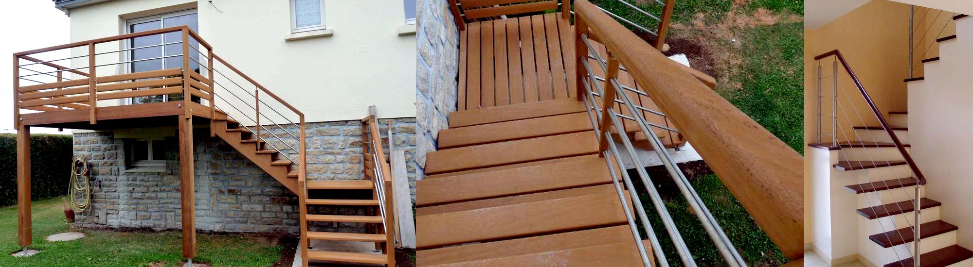 Menuiserie à Rosporen : escalier intérieur et extérieur